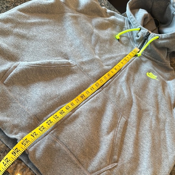 Nike Gray full zip Hoodie with Neon Accents EUC XXL - Picture 8 of 12